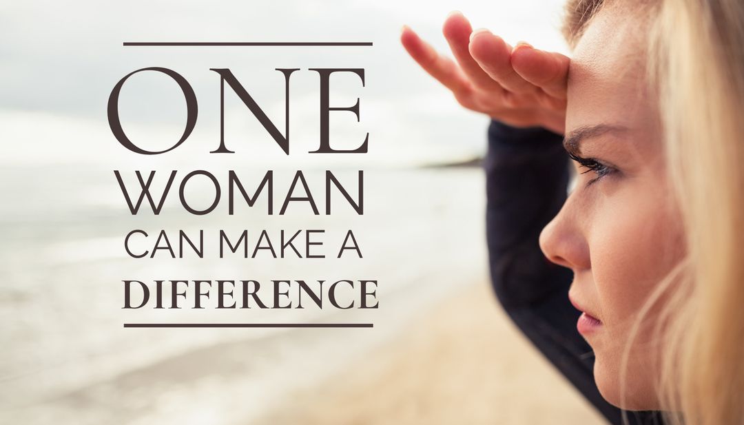 Confident Woman Looking Ahead Empowerment Concept