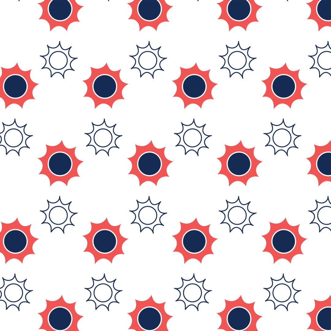 Seamless Red and Black Gear Pattern Transparent Background Design