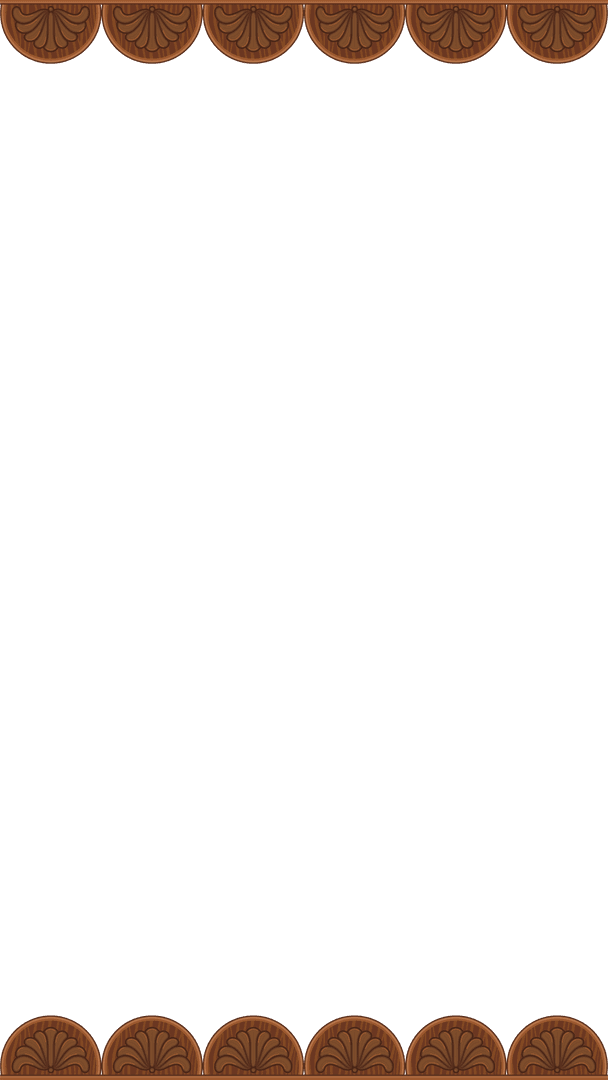 Transparent Teal Field with Ornamental Carved Brown Arch Motifs