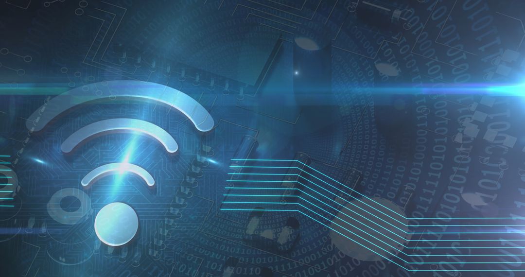 WiFi Connectivity Symbol with Digital Business Energy
