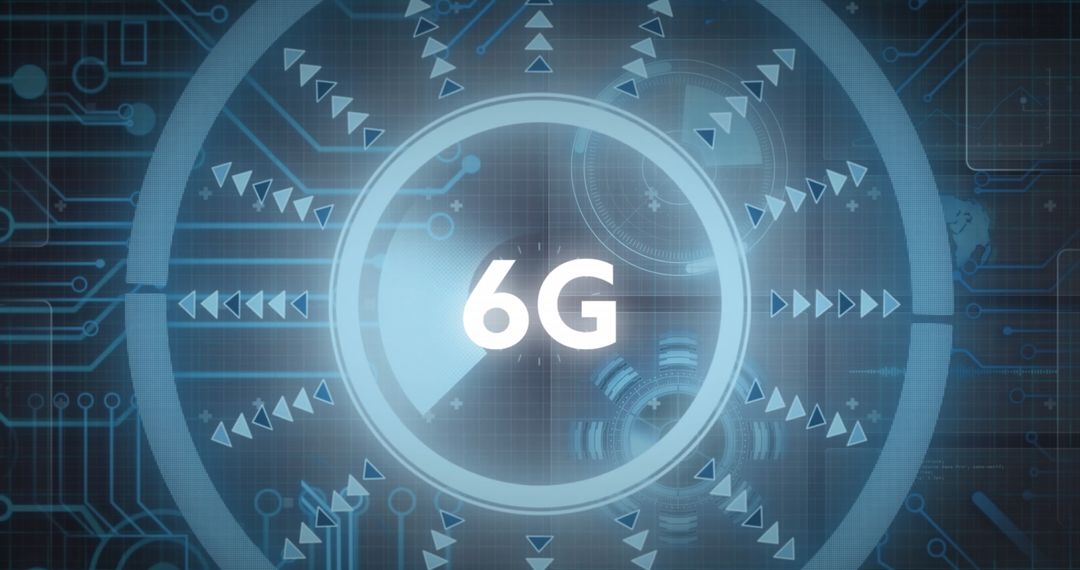 6G Technology Concept with Futuristic Digital Interface