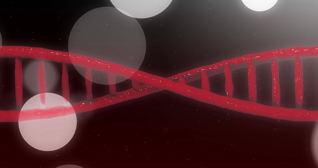 Digitally Generated DNA Strand Illustration with Intricate Patterns