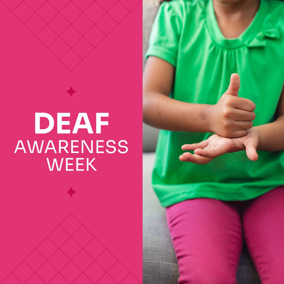 Deaf Awareness Week with Child Using Sign Language