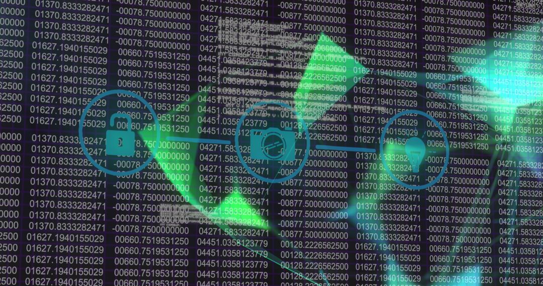 Digital Icons and Data Layers Illustrating Global Networking