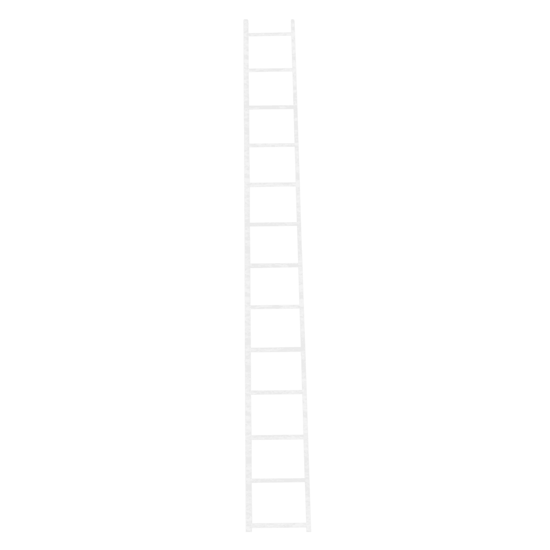 Transparent Tall Ladder Isolated on Black Background