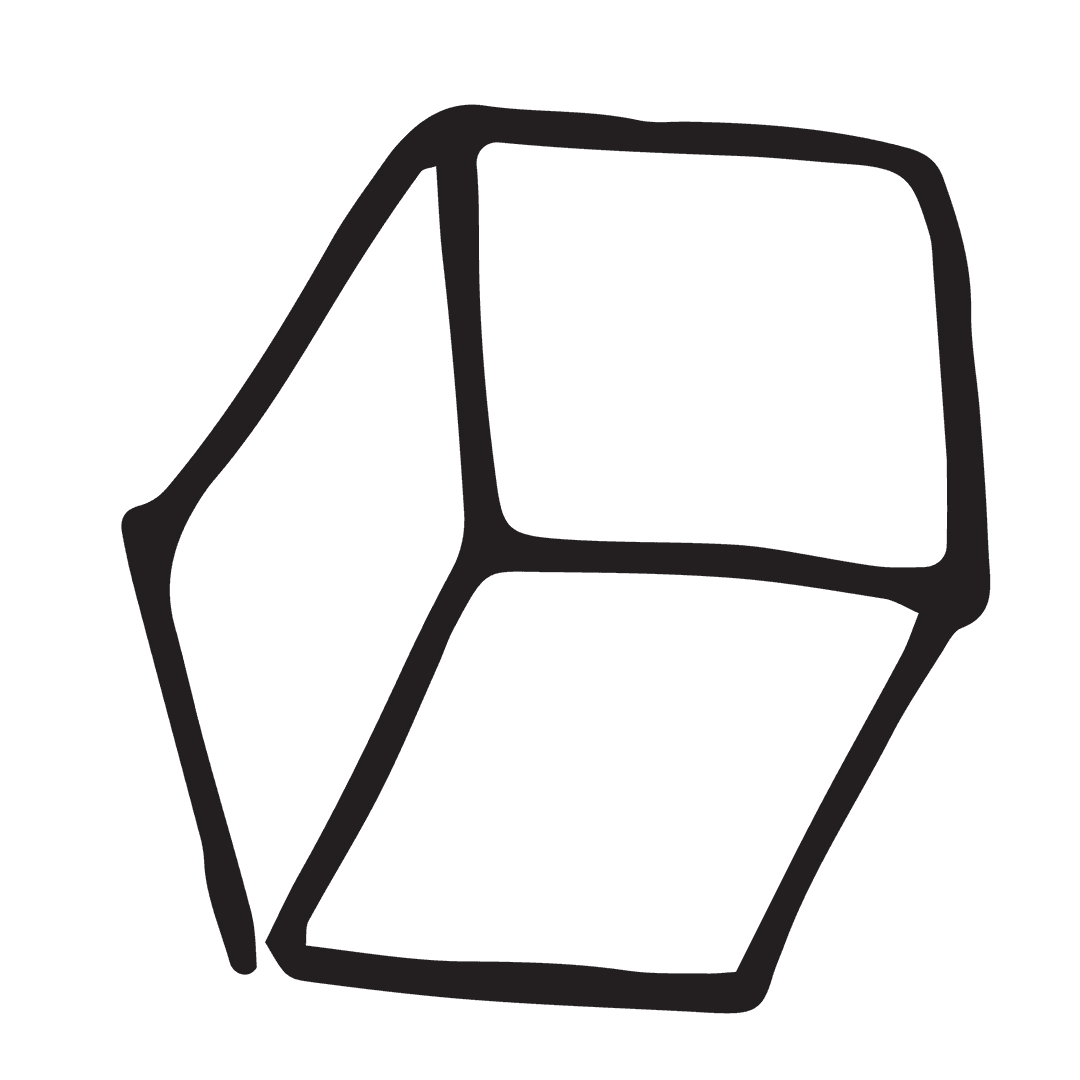 Transparent Black Cube Illustration on Invisible Background