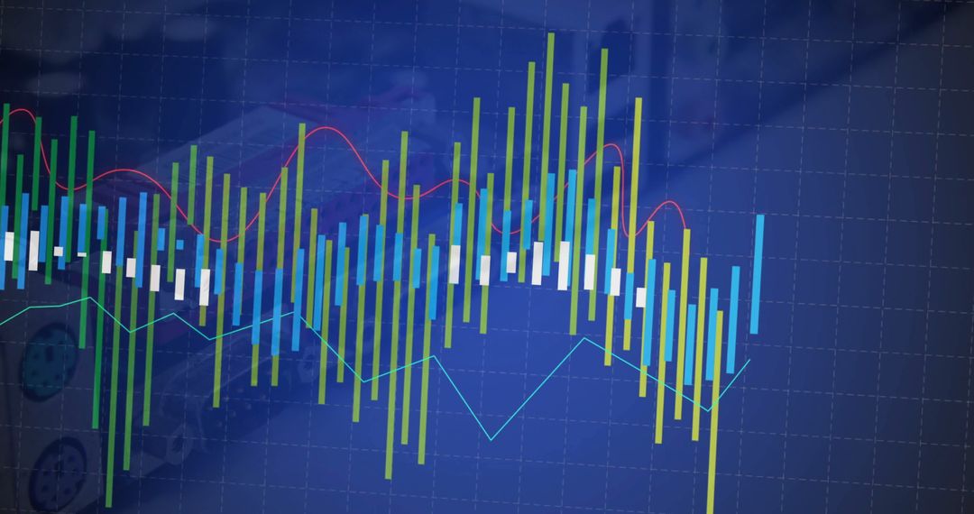 Bar Chart with Line Graph on Automotive Technology Background