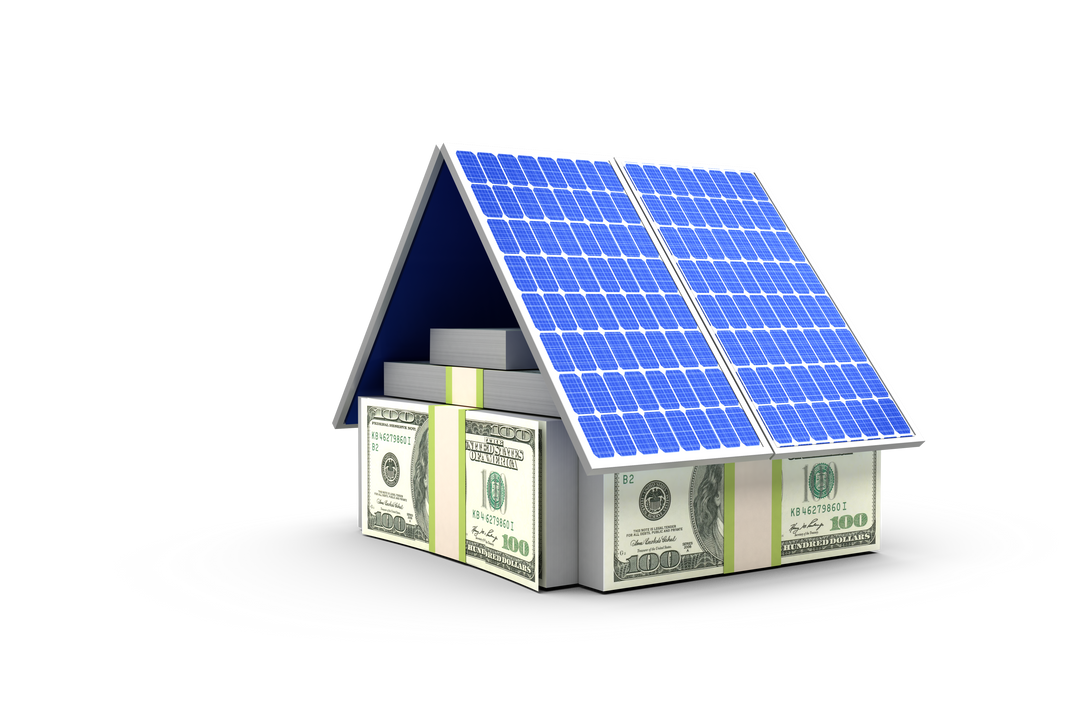 House Constructed from U.S. Dollar Inside Transparent Solar Panel Roof - Download Free Stock Images Pikwizard.com