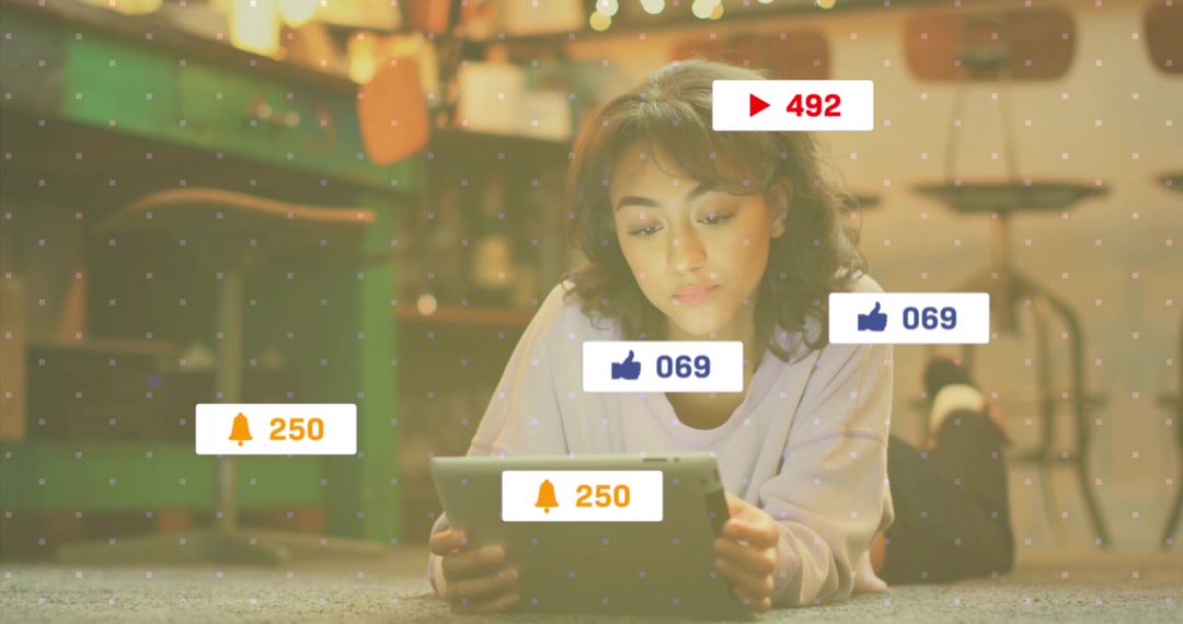 Digital Interaction Relaxation at Home, Cozy Atmosphere