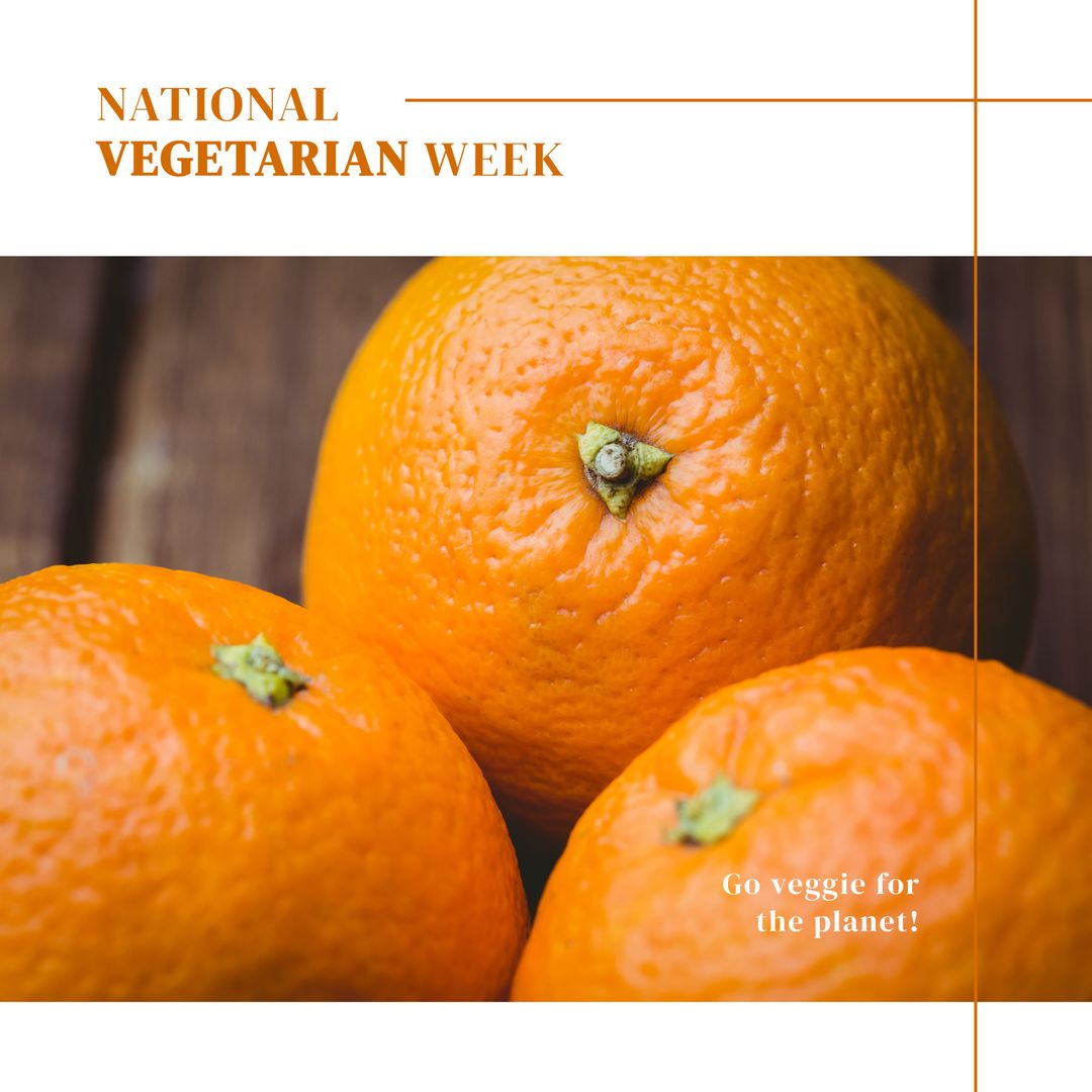 Oranges Promoting National Vegetarian Week: Eco-Friendly Awareness