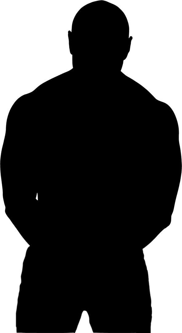 Transparent Silhouette of Fit Strong Man Vector