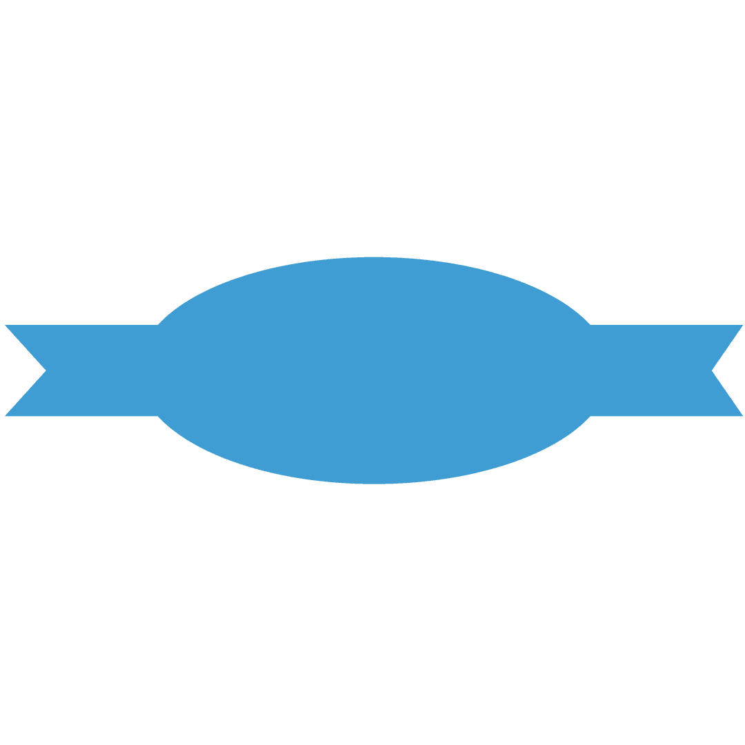 Blue Abstract Ribbon Shape with Transparent Background