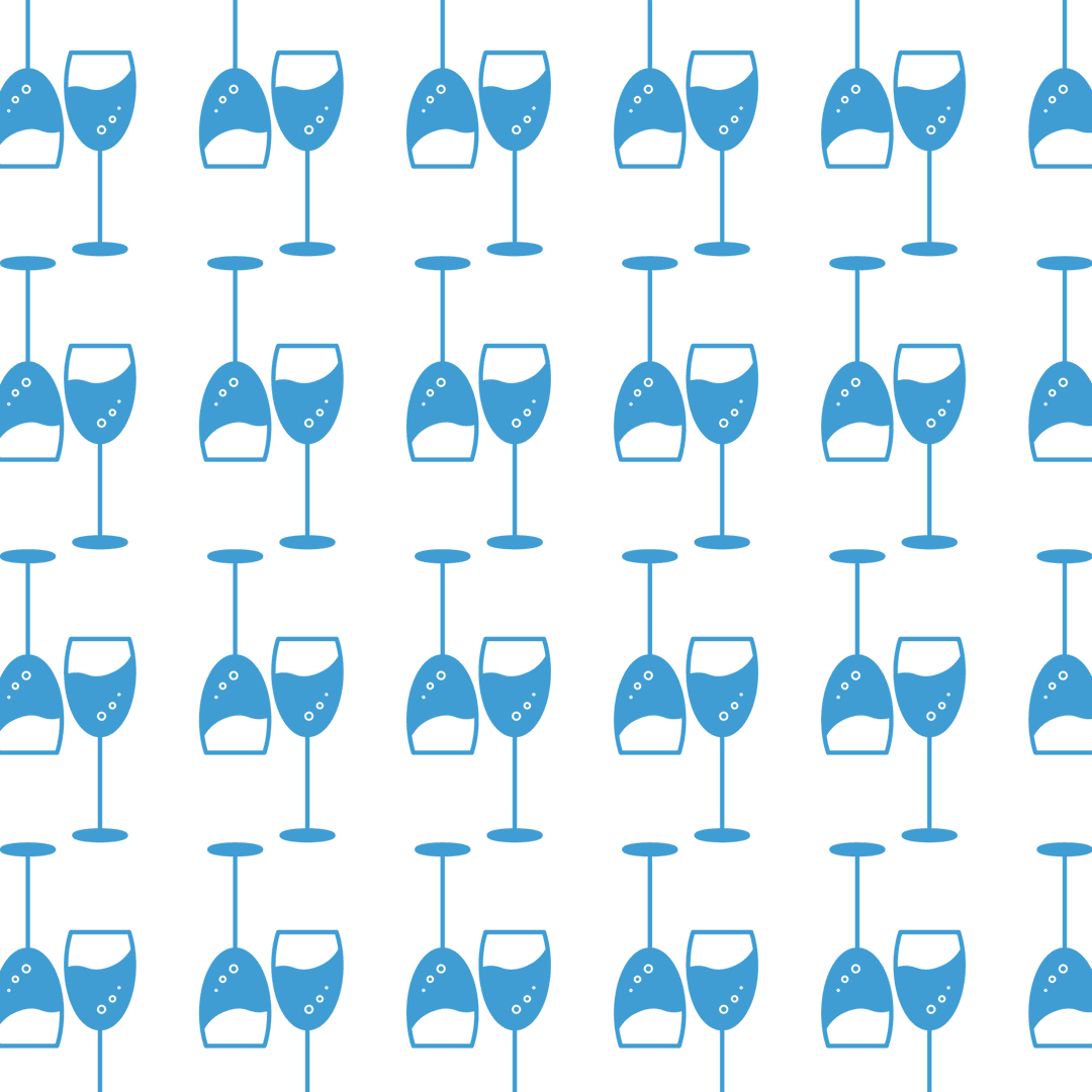 Blue Drinks Pattern on Transparent Background Full of Luxury Elegance