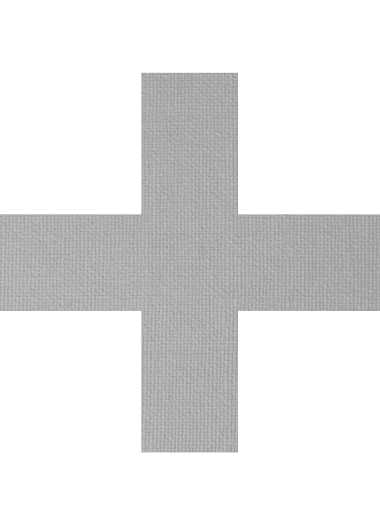 Grey Cross Shape Isolated on Transparent Background Vector Illustration