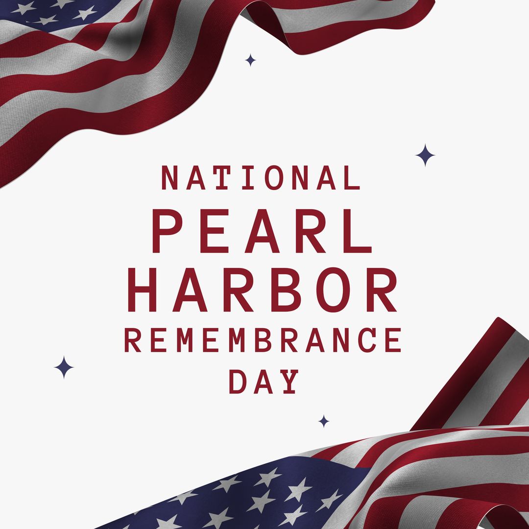 National Pearl Harbor Remembrance Day patriotic design with American flags - Download Free Stock Templates Pikwizard.com