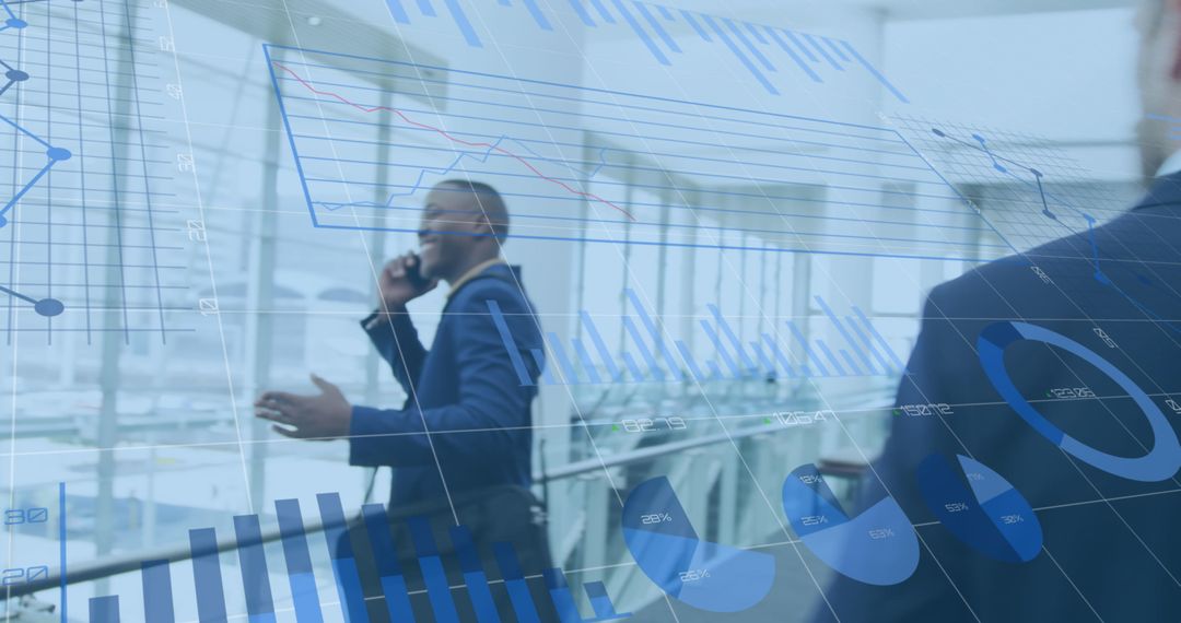 Businessman Discussing Financial Data in Modern Office