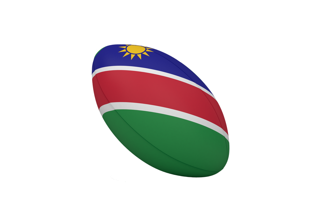 Namibian Flag on Rugby Ball Digital PNG Illustration Transparent - Download Free Stock Images Pikwizard.com