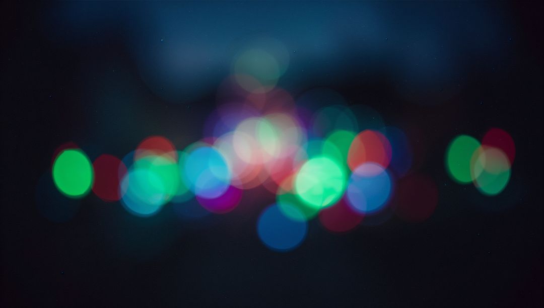 Colorful Abstract Bokeh Lights Creating Artistic Nighttime Glow