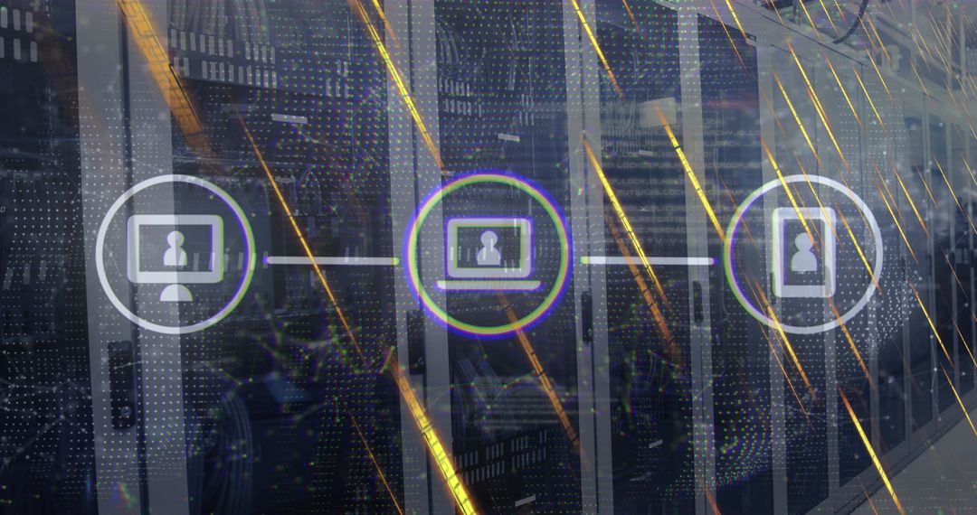 Futuristic Digital Networking Concept in Data Center