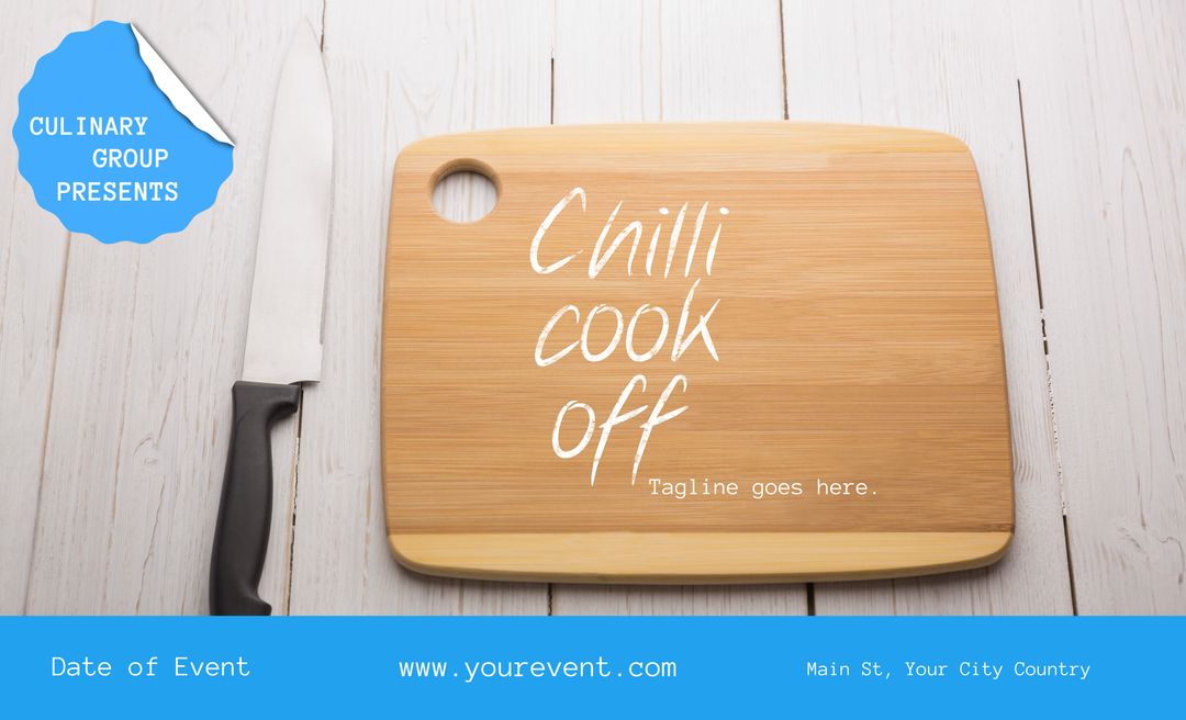 Chili Cook-Off Event Invitation with Cutting Board