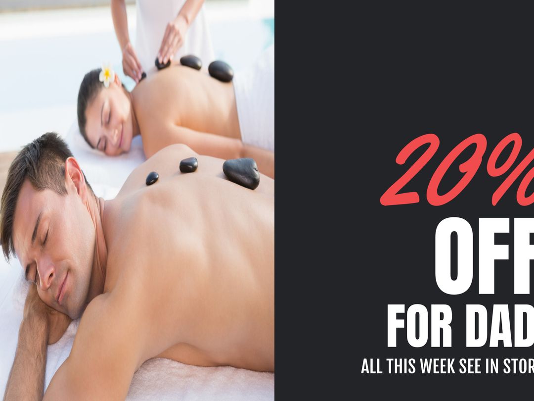 Father's Day Spa Special: Couple Enjoying Relaxing Massage