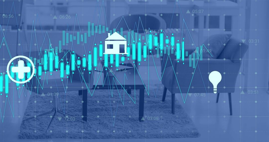 Financial Data Stream in Modern Office Setting