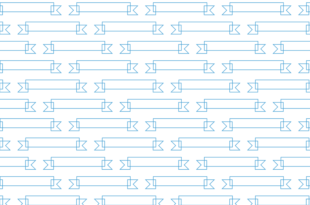 Seamless Blue Banner Pattern on Transparent Background