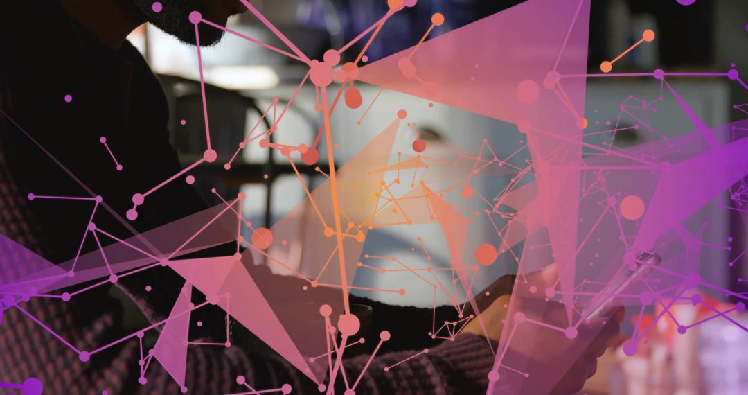 Modern Workspace Technology with Digital Network Overlay