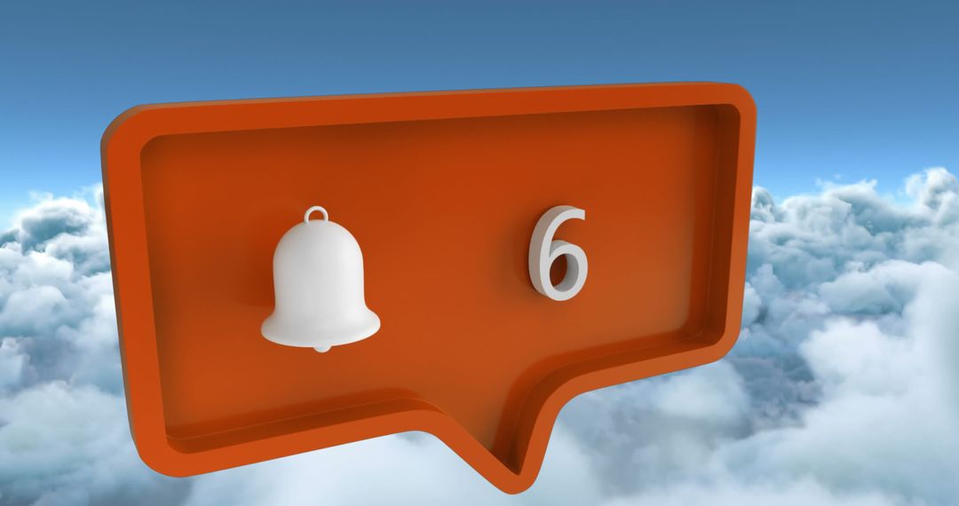 Digital Alert Icon Overcloud Layers Echoing Connectivity