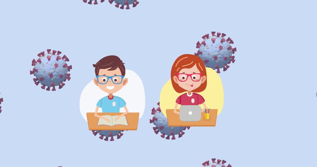 Children Practicing Remote Learning during Covid-19