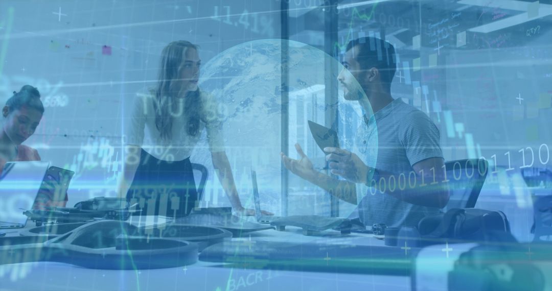 Team Collaboration in Cutting-edge Office Environment