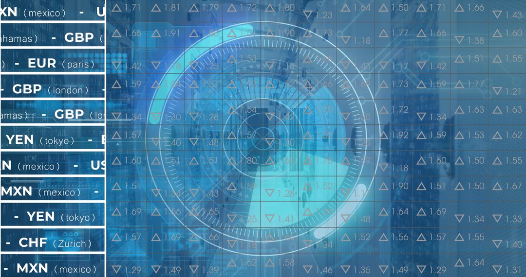 Global Finance Network with Digital Interface Overlay