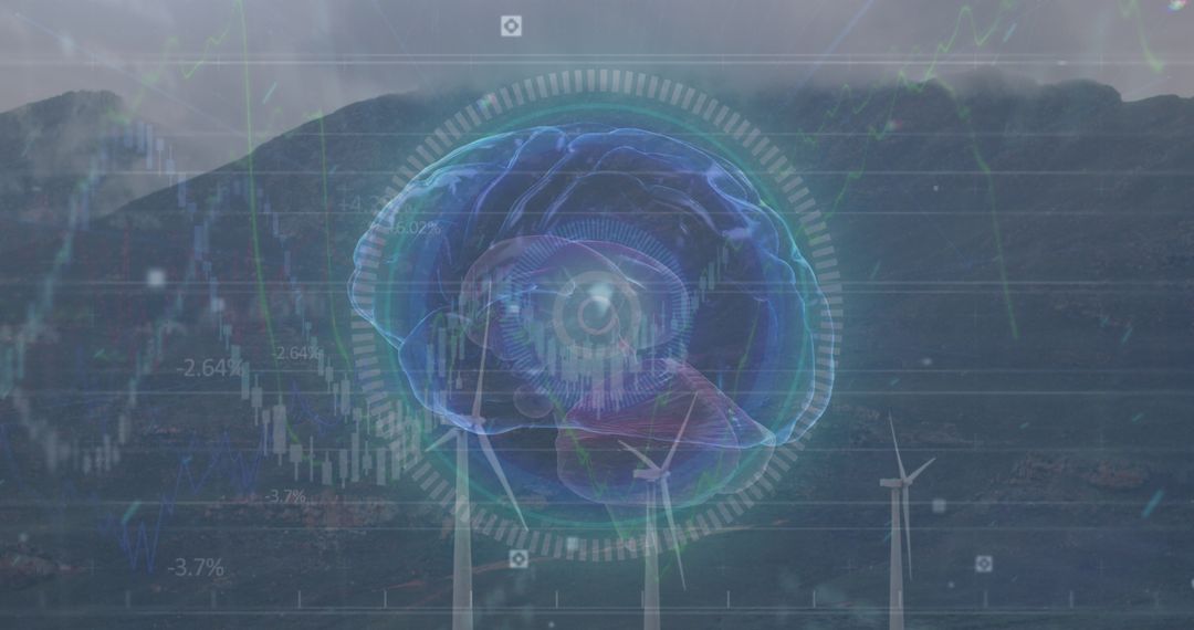 Futuristic Data Processing Over Wind Turbine Concept