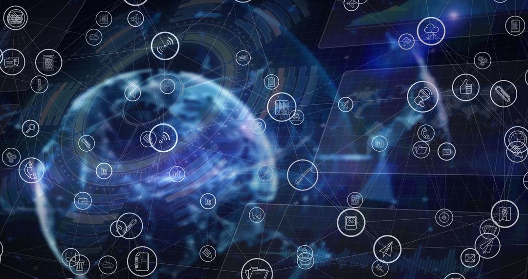 Global digital network visualization with data interfaces
