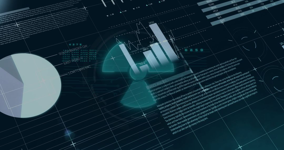 Futuristic Holographic Analytics Dashboard Display