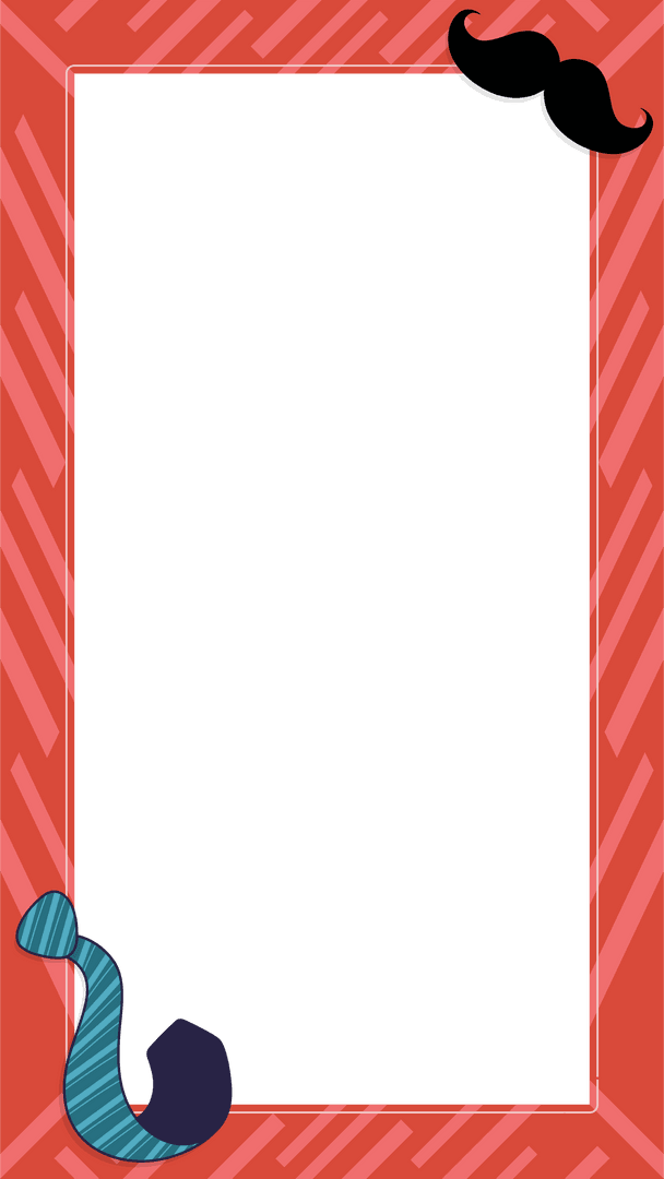 Abstract Geometric Frame with Mustache and Tie For Branding