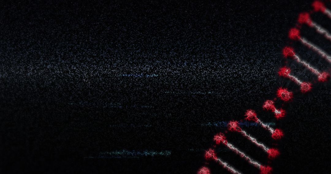 Futuristic DNA Strand with Data Matrix Interface