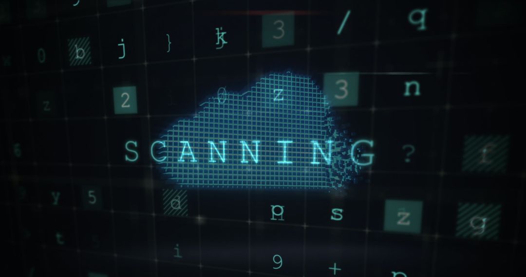 Digital Cloud and Data Scanning Visualization