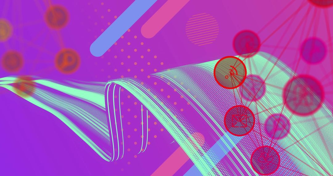 Futuristic Abstract Digital Design with Vibrant Patterns