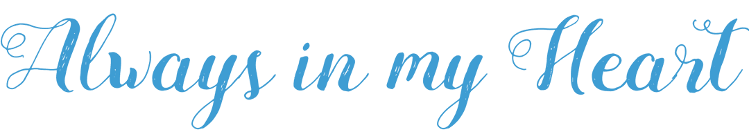 Romantic 'Always in My Heart' Text with Transparent Background