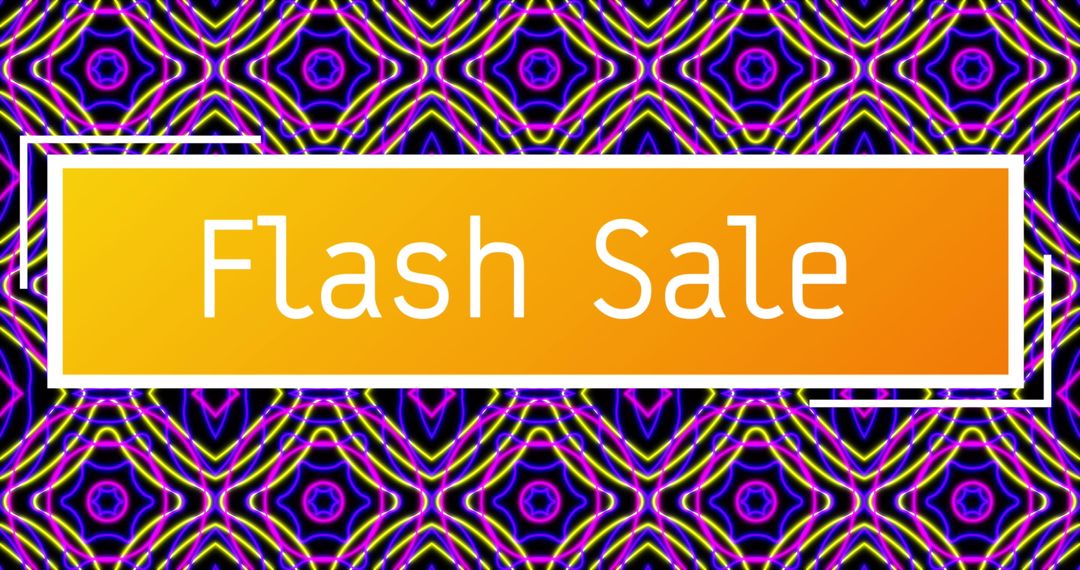 Dynamic Flash Sale with Neon Patterns and Gradient