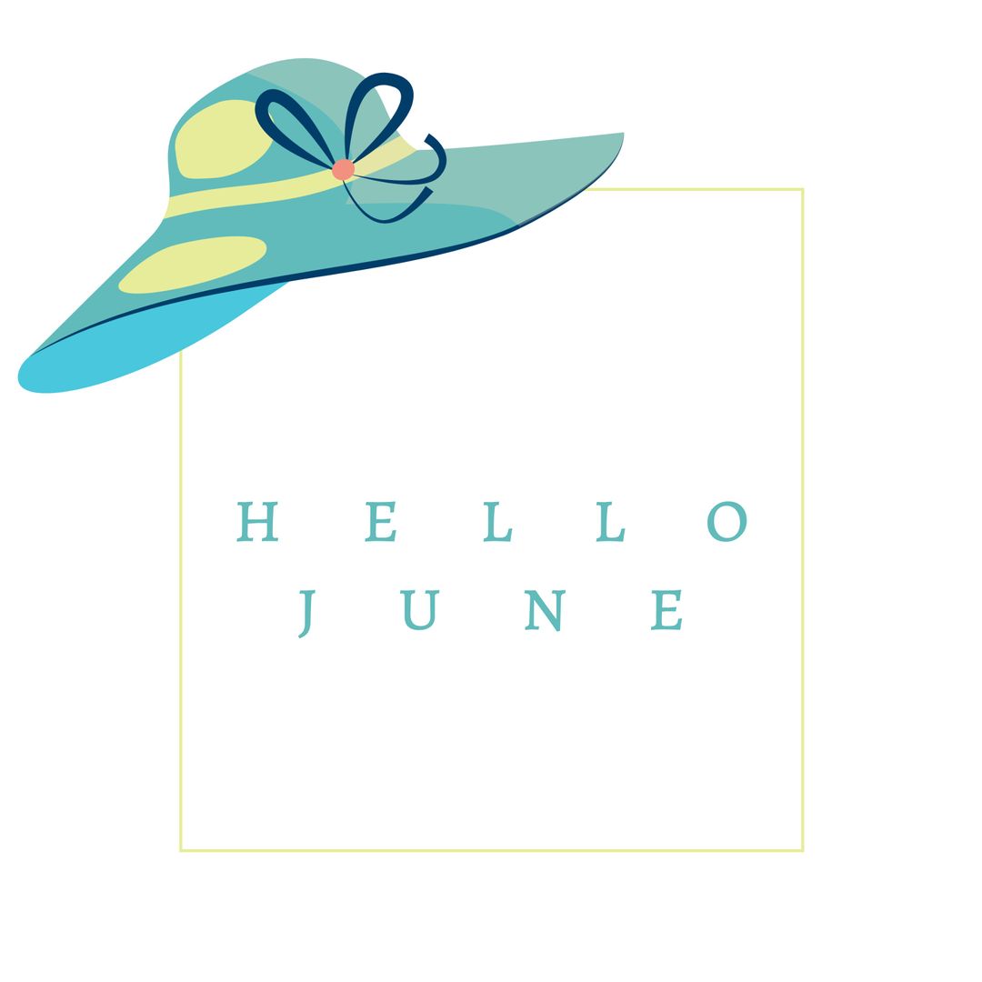 Elegant Hello June Greeting with Stylish Hat Design