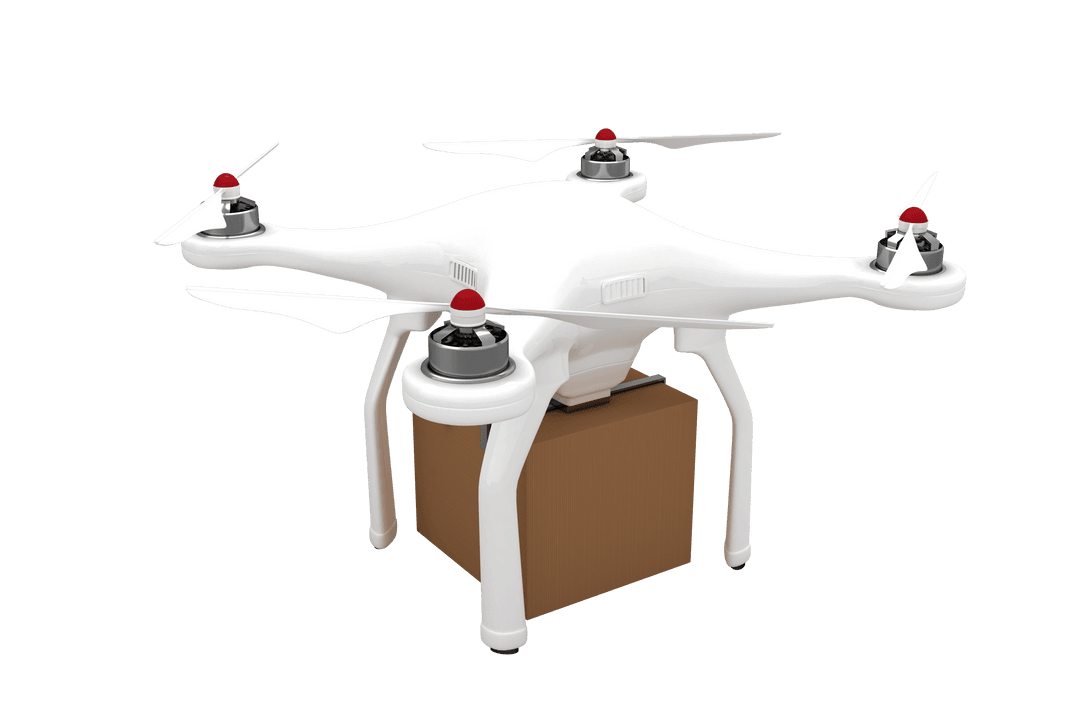 Transparent Drone Carrying Box Package for Delivery Services