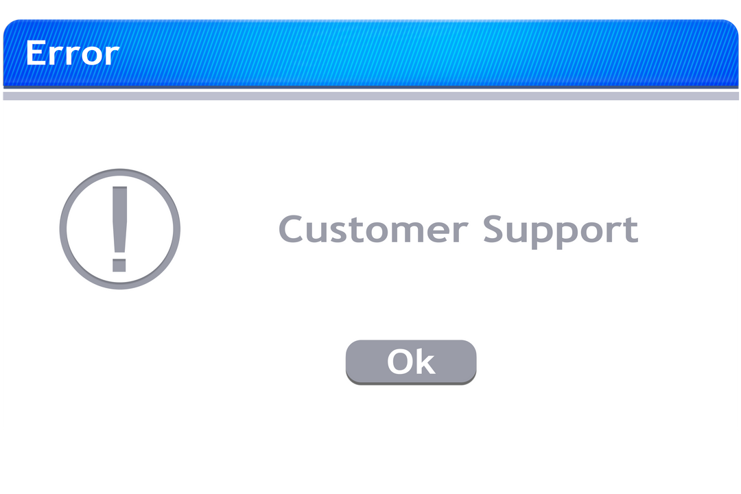 Transparent Computer Error Window with Customer Support Message - Download Free Stock Images Pikwizard.com