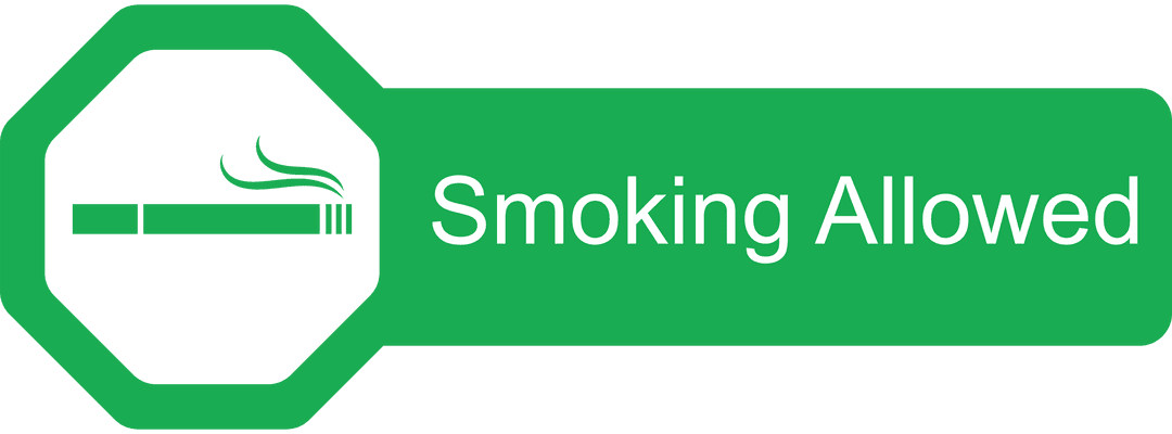 Smoking Allowed Sign on Transparent Background Illustration