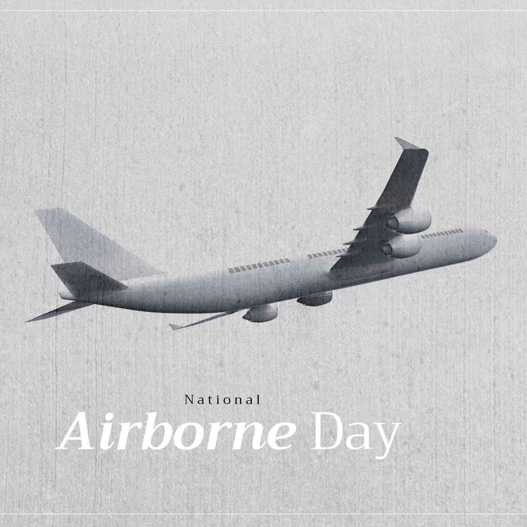 National Airborne Day Celebration with Airplane in Flight