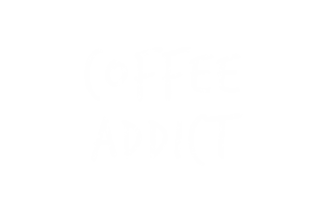 Coffee Addict Text Design on Transparent Vector