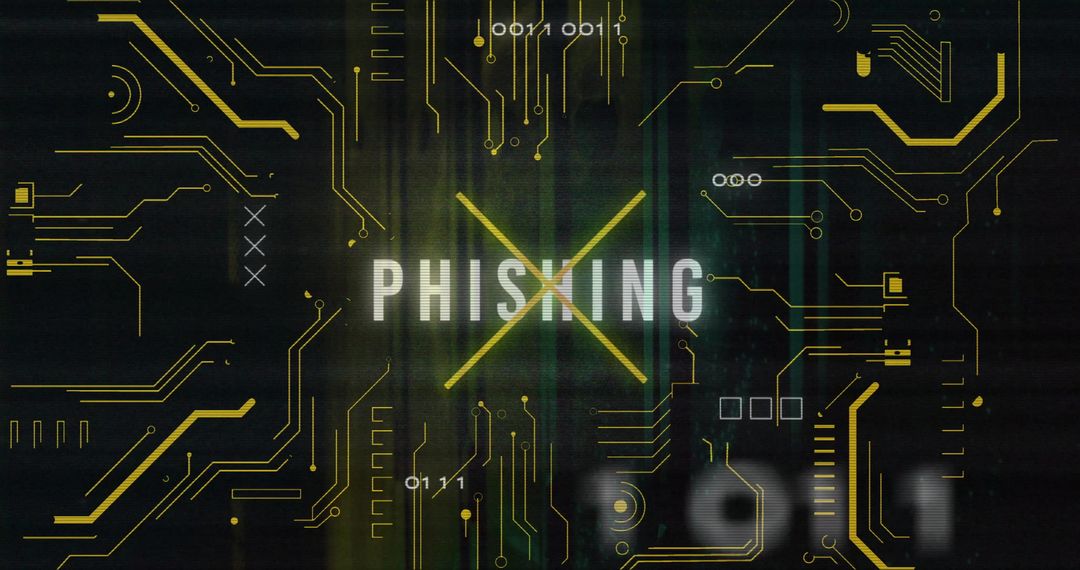 Phishing Alert in Digital Network Interface Concept