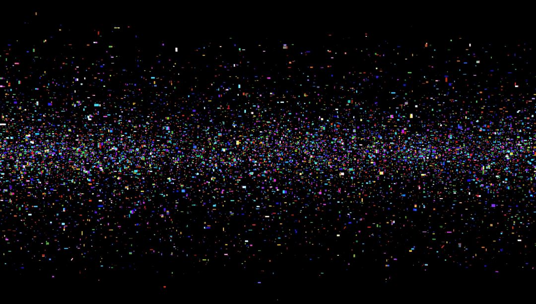 Dynamic Multicolored Digital Static Glitch Pattern