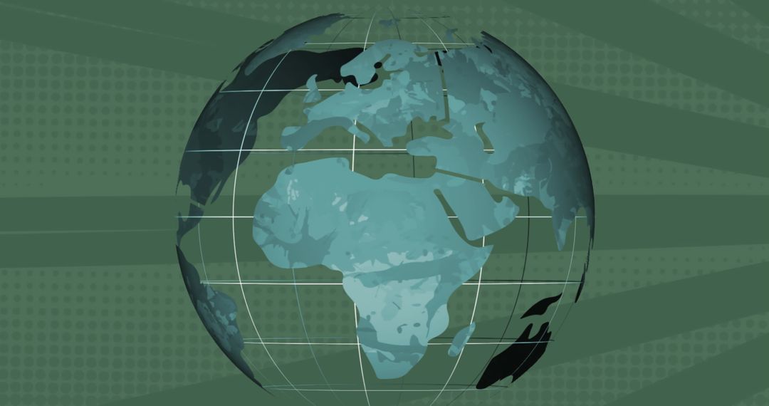 Spinning Globe with Vibrant Green Background in Loop Animation